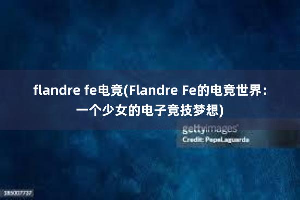 flandre fe电竞(Flandre Fe的电竞世界：一个少女的电子竞技梦想)