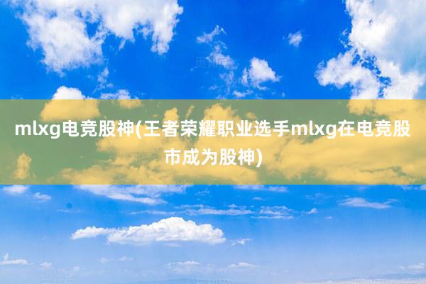 mlxg电竞股神(王者荣耀职业选手mlxg在电竞股市成为股神)