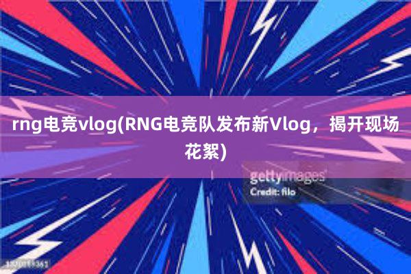 rng电竞vlog(RNG电竞队发布新Vlog，揭开现场花絮)