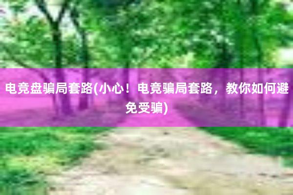 电竞盘骗局套路(小心！电竞骗局套路，教你如何避免受骗)