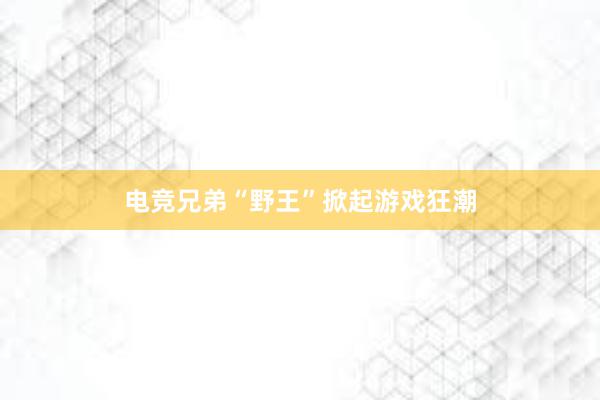 电竞兄弟“野王”掀起游戏狂潮