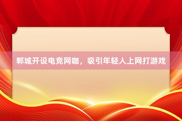 郸城开设电竞网咖，吸引年轻人上网打游戏